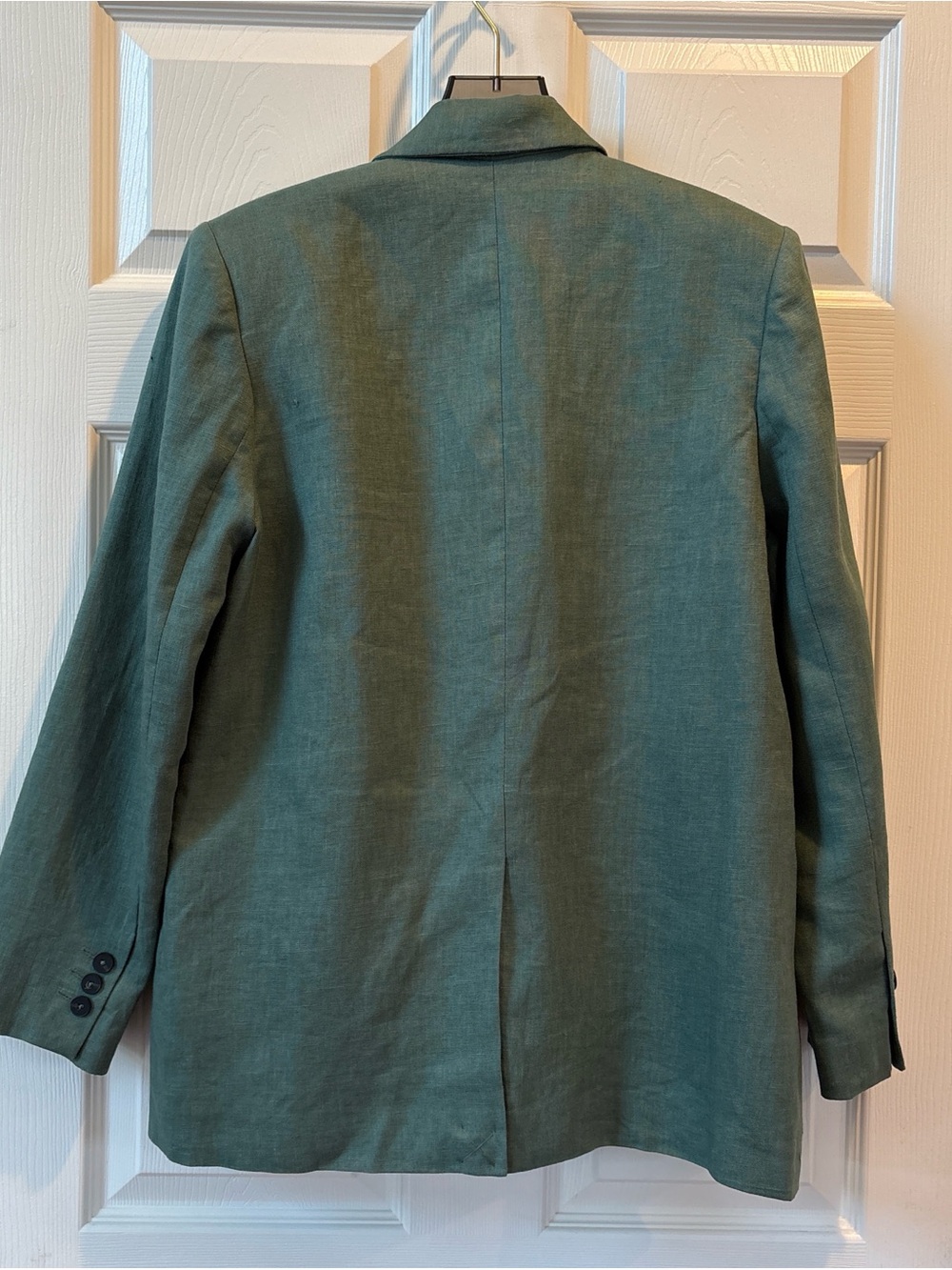 Mango Double-Breasted Blazer Sage Green NWT size Small retail $180 quiet luxury - Picture 5 of 7